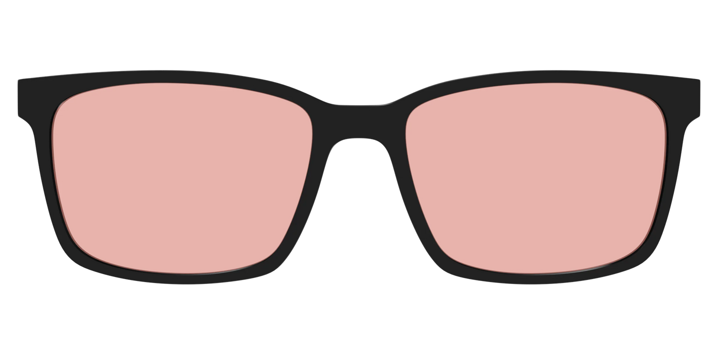 The Black With Coral Pink Lens