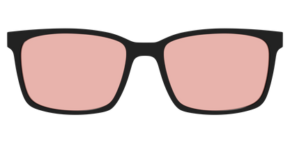 The Black With Coral Pink Lens
