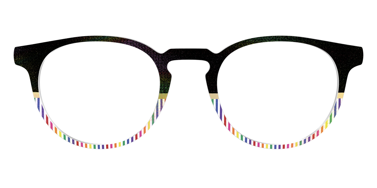 The Chic Pride Stripes Crystal with Gold Foil