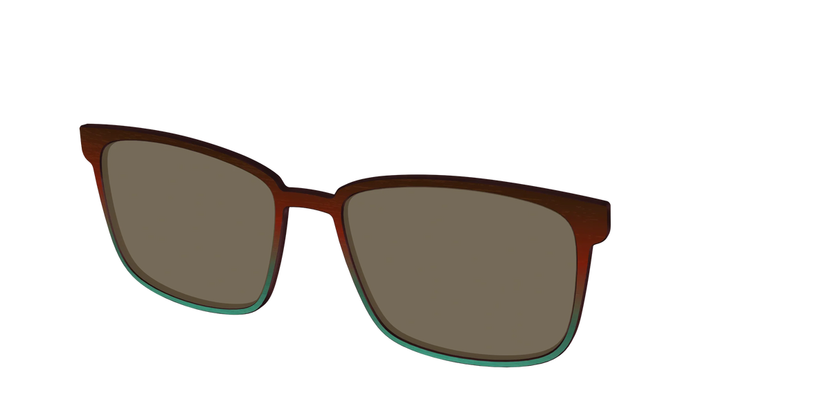 The Polarized Mahogany to Juniper Woodgrain Sun Top