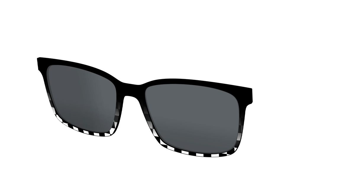 The Polarized Checkerboard Fade Sun Top