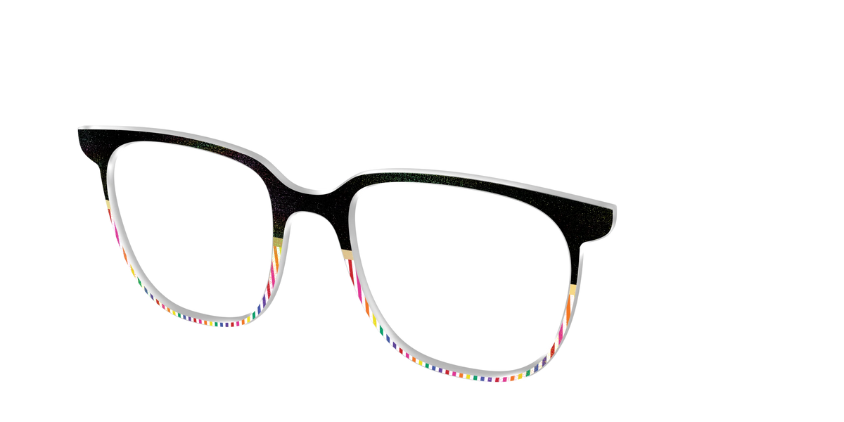 The Chic Pride Stripes Crystal with Gold Foil