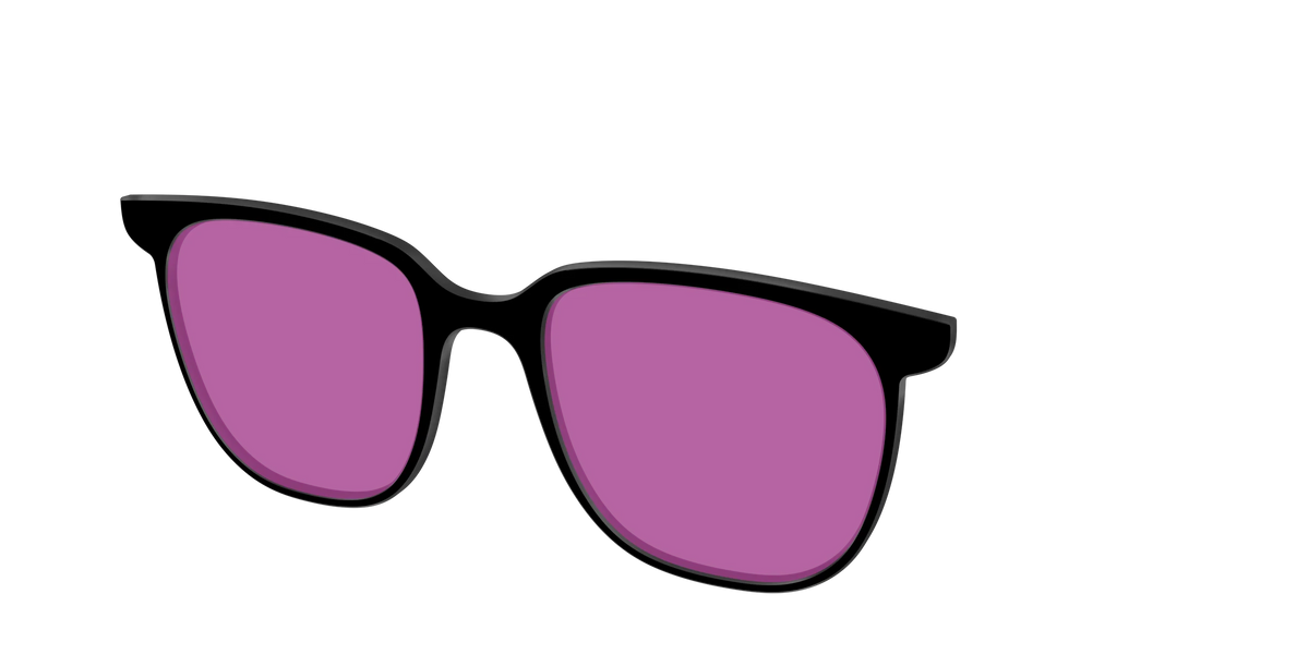 The Black with Violet Golf Lens