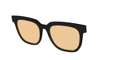 The Black With Umber Brown Lens