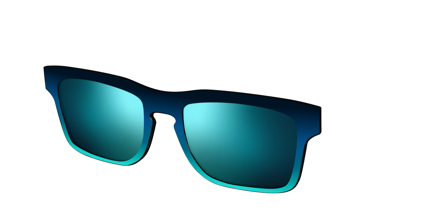 The Polarized Royal Blue to Seafoam Gradient Sun Top