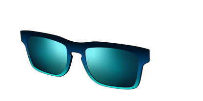 The Polarized Royal Blue to Seafoam Gradient Sun Top