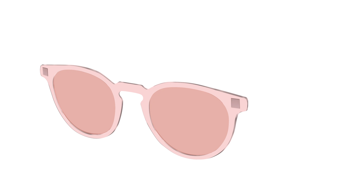 The Pink Crystal With Coral Pink Lens