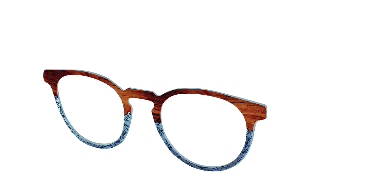 The Blue Wood Waves Crystal