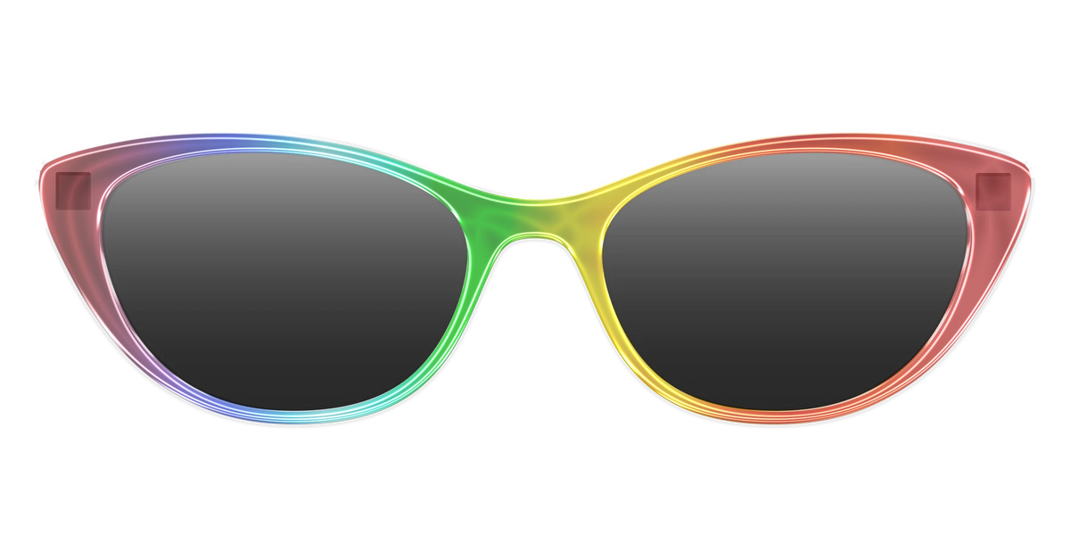 The Polarized Rainbow Gradient Sun Top