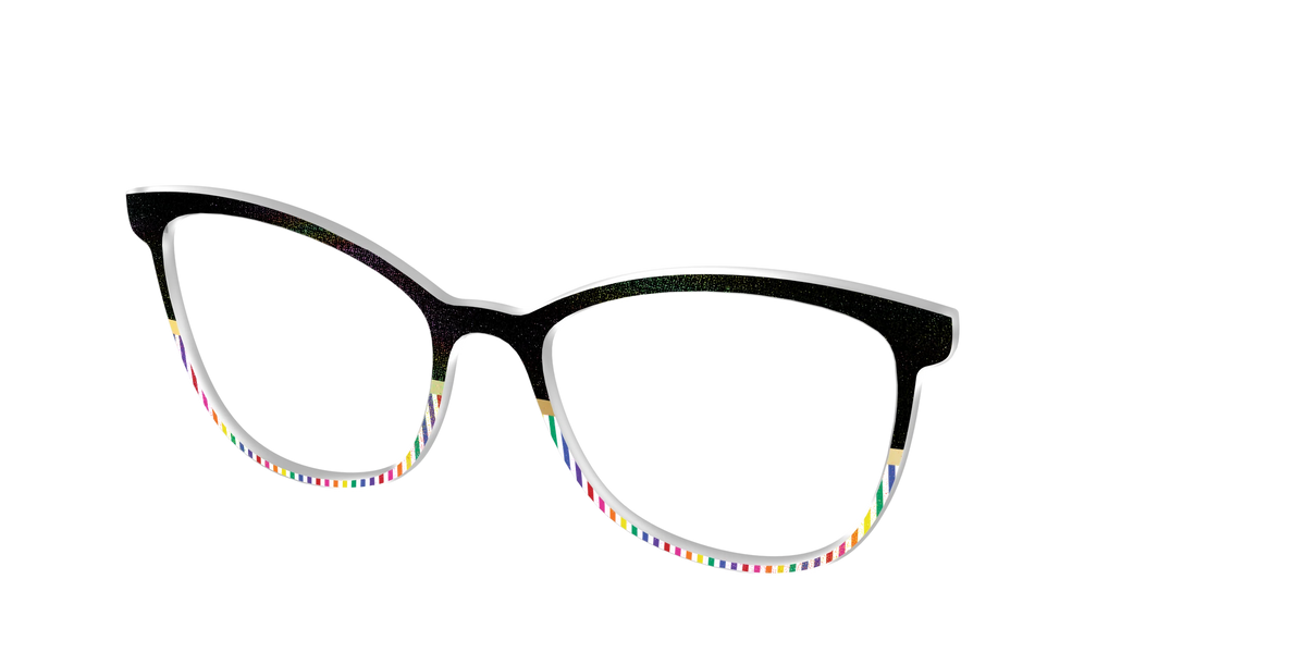 The Chic Pride Stripes Crystal with Gold Foil
