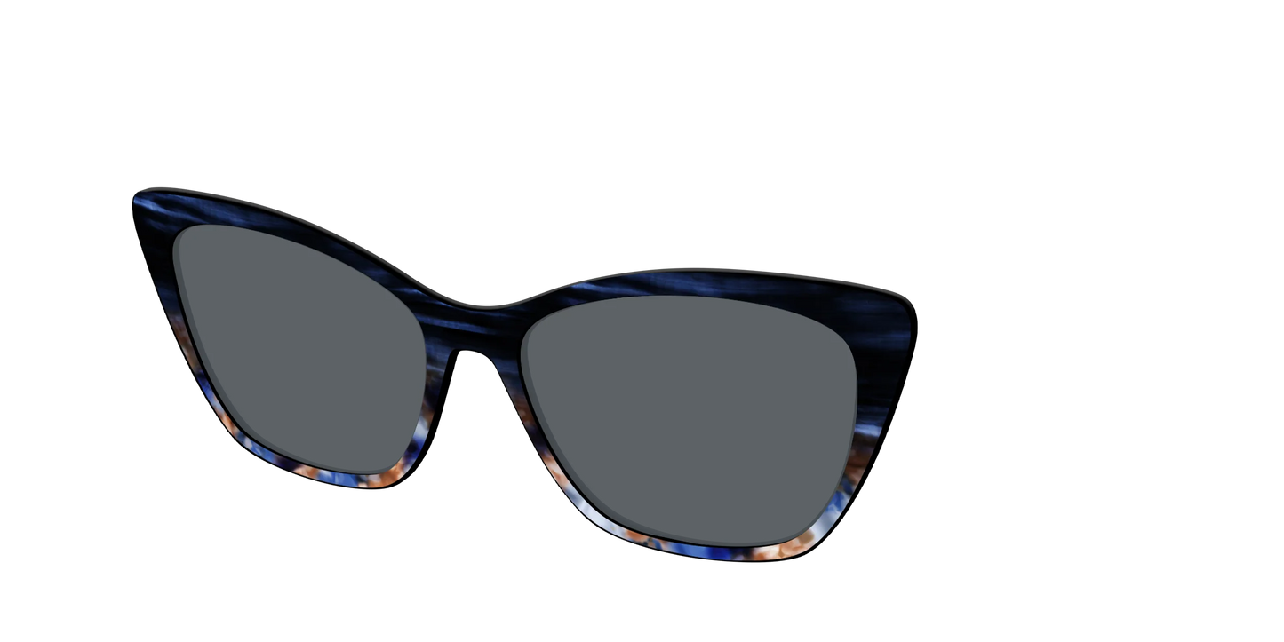 The Polarized Blue Horn Tortoise Sun Top