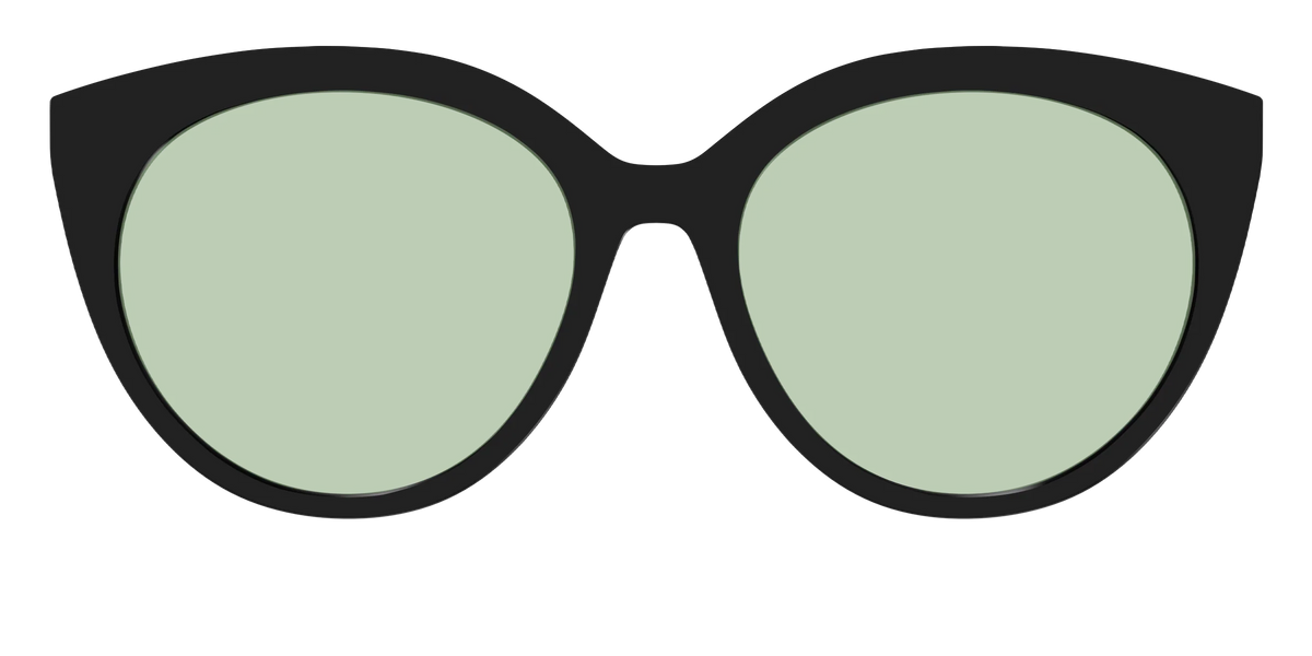 The Black With Sage Green Lens