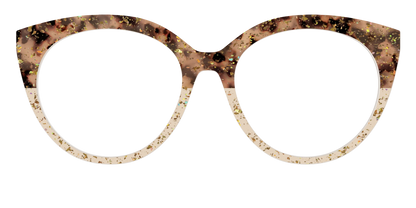 The Khaki Tortoise Crystal Split with Gold Flakes