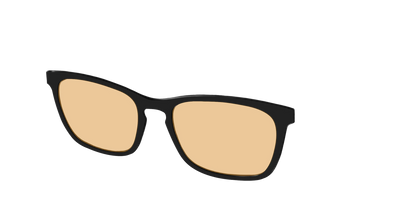 The Black With Umber Brown Lens