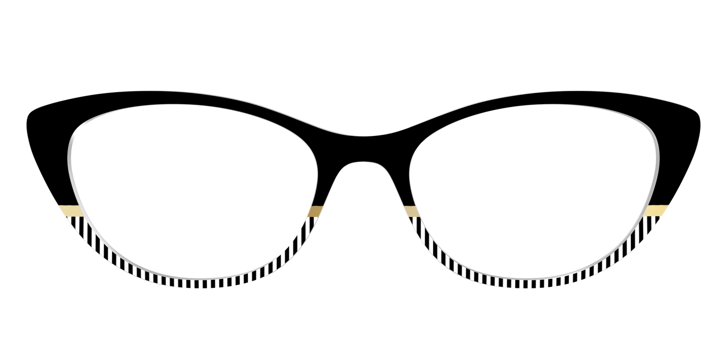The Chic Stripes Crystal with Gold Foil