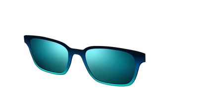 The Polarized Royal Blue to Seafoam Gradient Sun Top