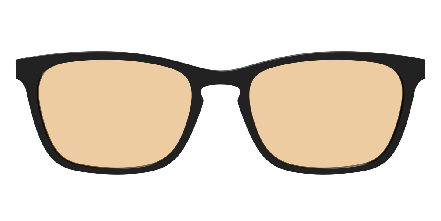 The Black With Umber Brown Lens