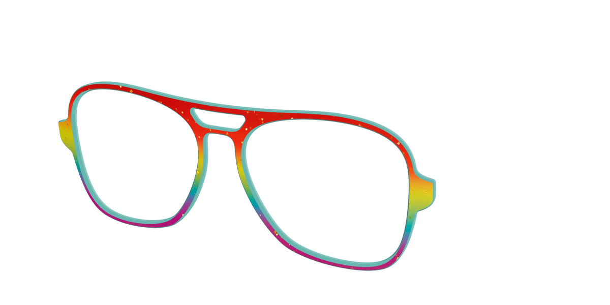 The Spectrum Gradient with Gold Flakes