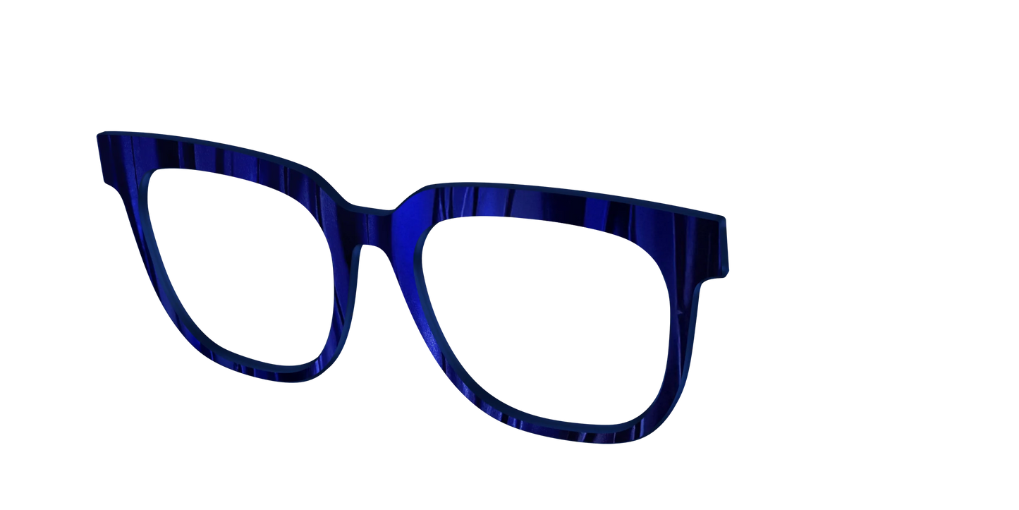 The Indigo Moire Stripes