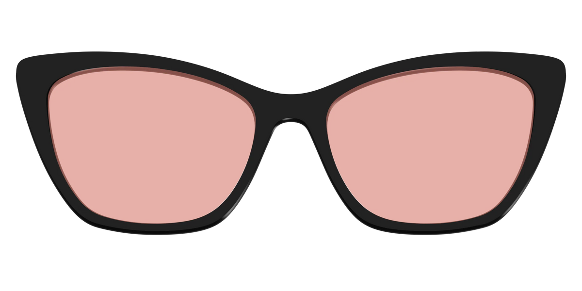 The Black With Coral Pink Lens