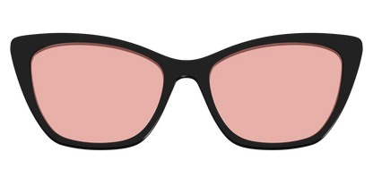 The Black With Coral Pink Lens