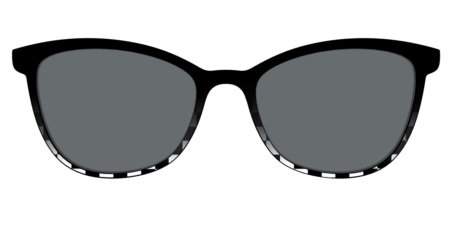 The Polarized Checkerboard Fade Sun Top