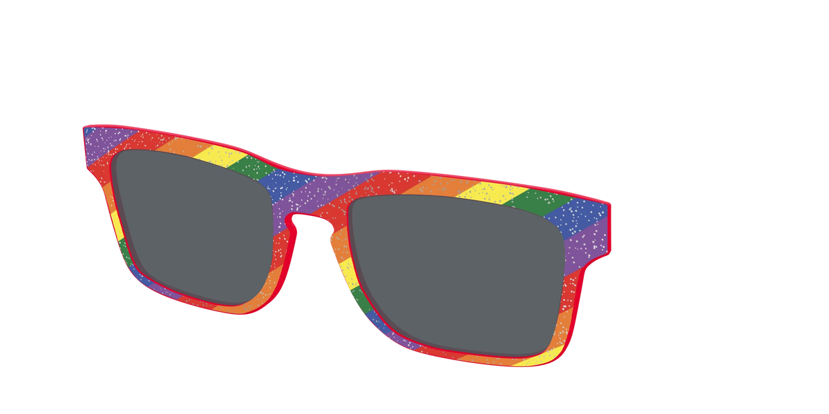 The Polarized Traditional Pride Flag Glitter Sun Top