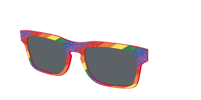 The Polarized Traditional Pride Flag Glitter Sun Top