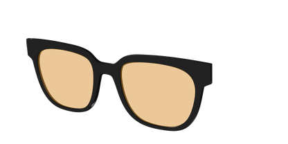 The Black With Umber Brown Lens