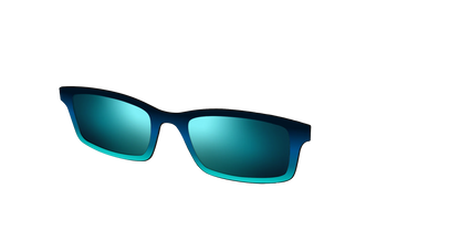 The Polarized Royal Blue to Seafoam Gradient Sun Top