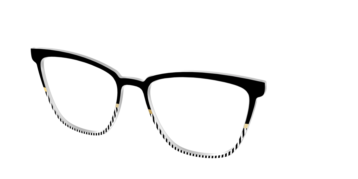 The Chic Stripes Crystal with Gold Foil