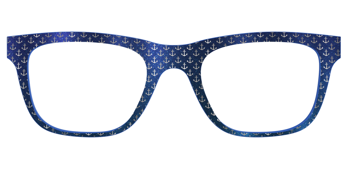 The Blue Shimmer with Silver Foil Anchors