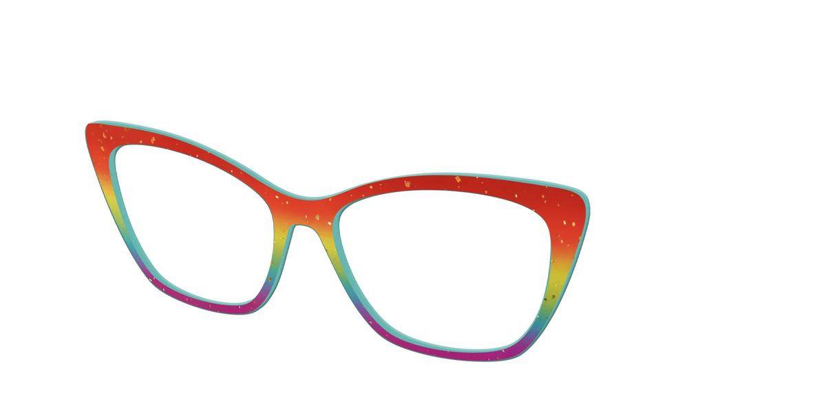 The Spectrum Gradient with Gold Flakes
