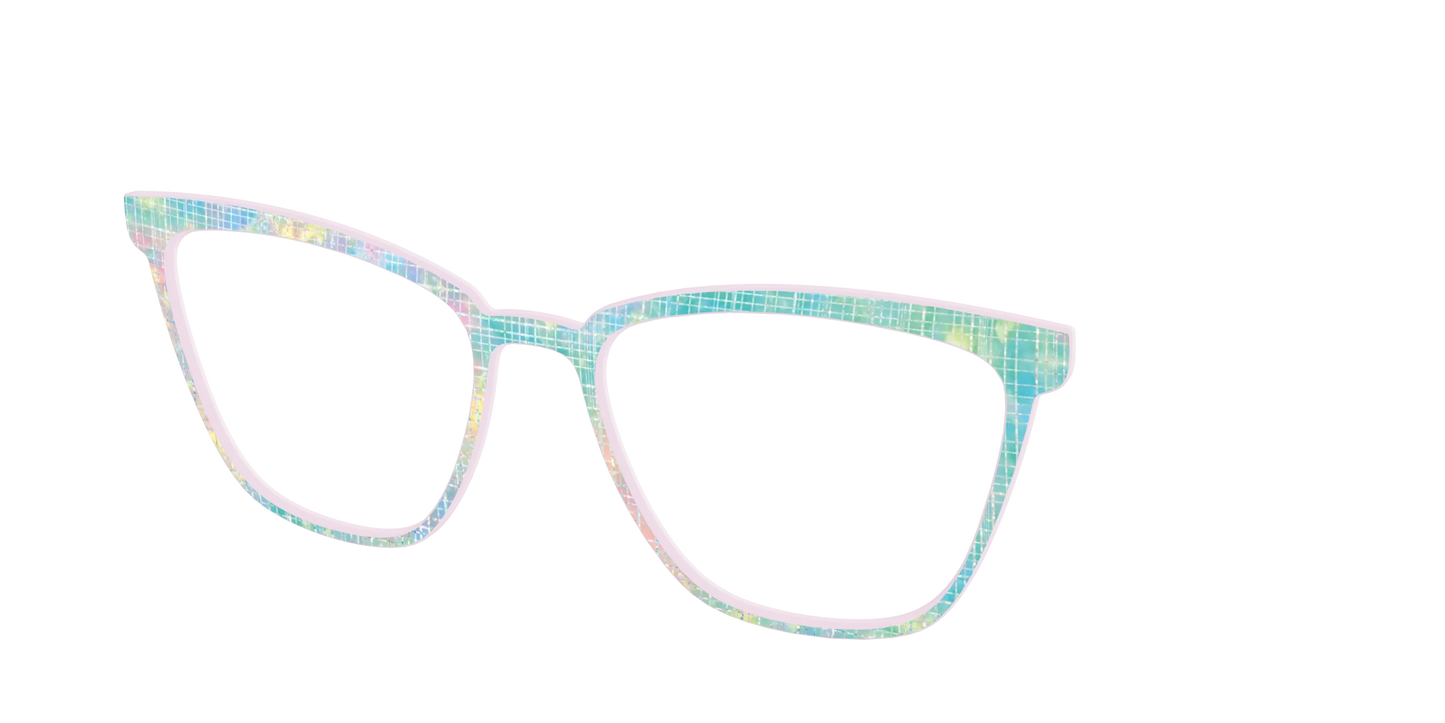 The Pastel Gradient with Holographic Hatching