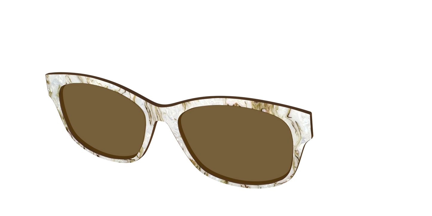 The Polarized Ivory Sand Pearl Shell Sun Top