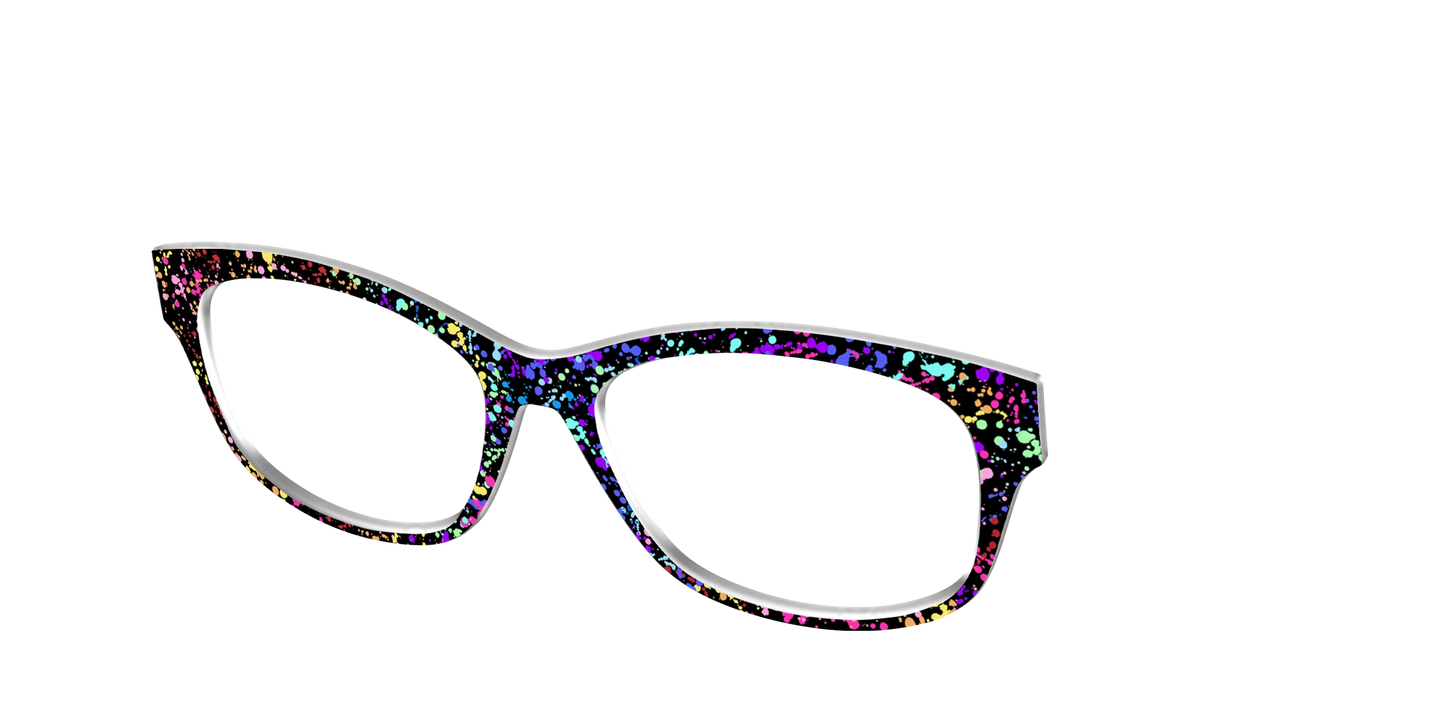 The Rainbow Splatter Black