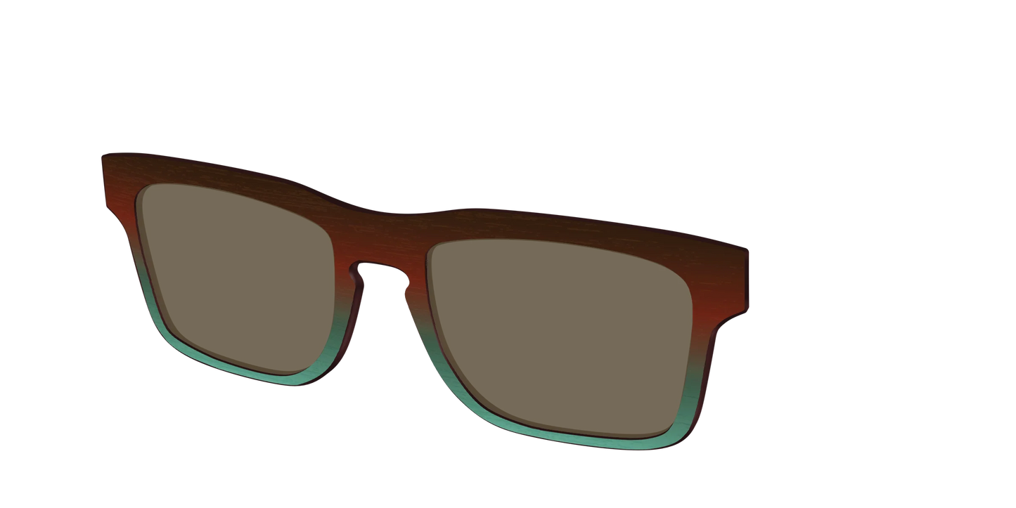 The Polarized Mahogany to Juniper Woodgrain Sun Top
