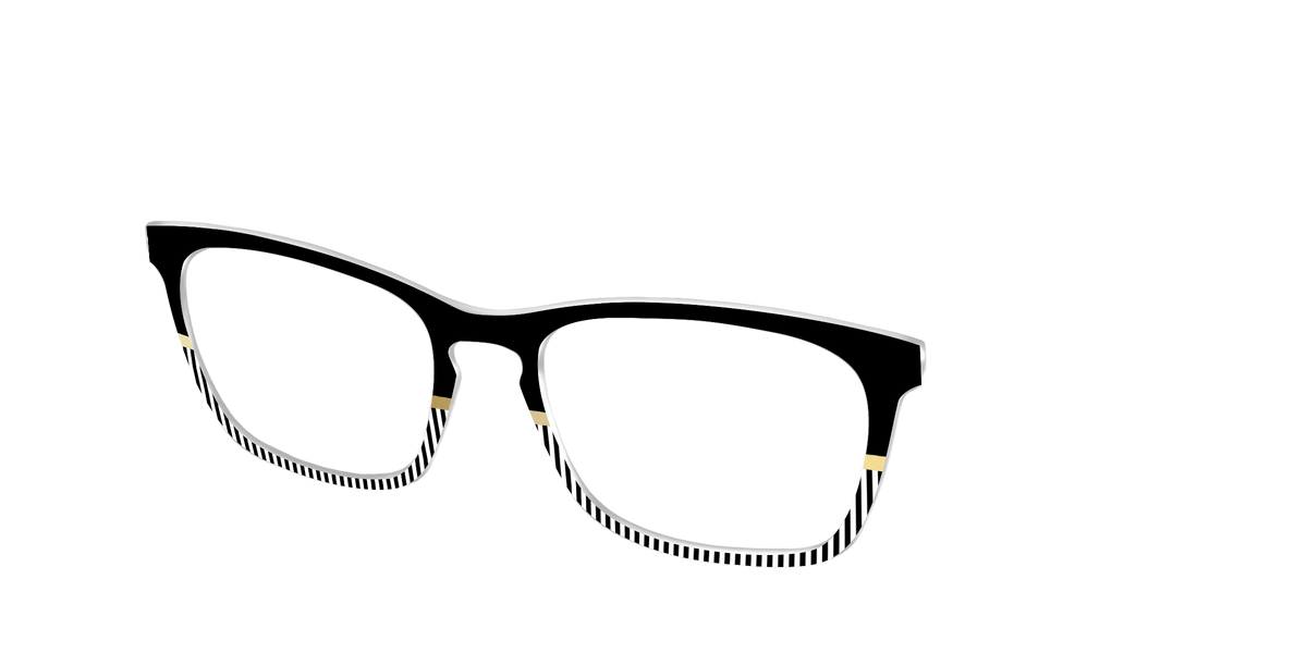 The Chic Stripes Crystal with Gold Foil