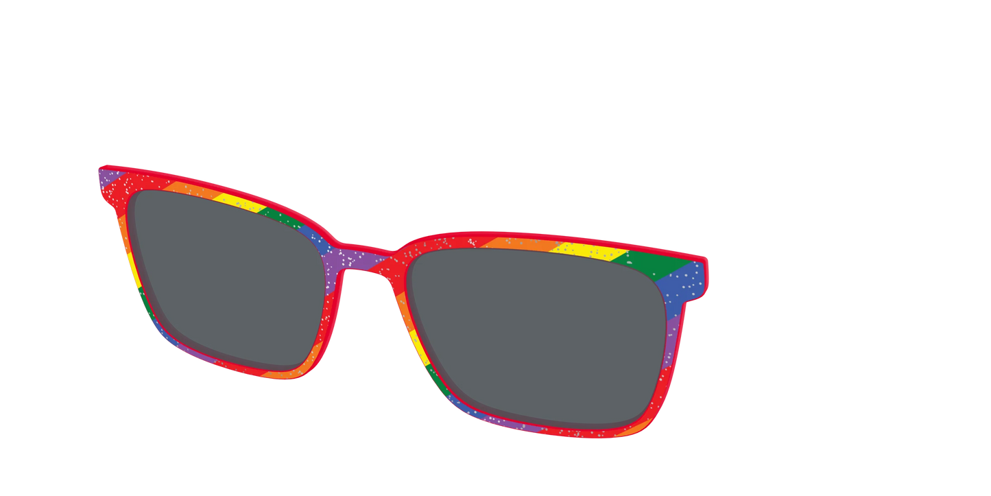 The Polarized Traditional Pride Flag Glitter Sun Top