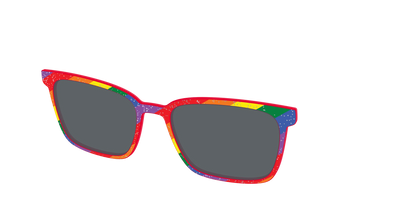 The Polarized Traditional Pride Flag Glitter Sun Top