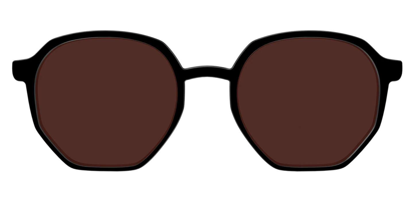 The Black with Brown Golf Lens