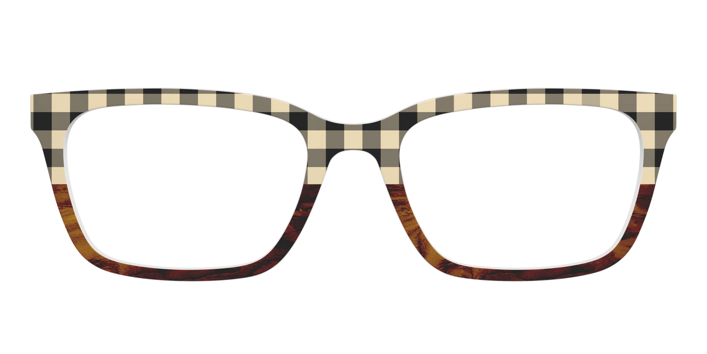 The Ivory Plaid Wood Split