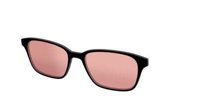 The Black With Coral Pink Lens