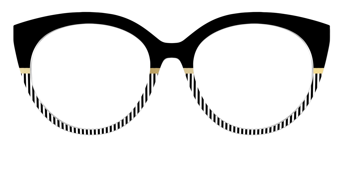 The Chic Stripes Crystal with Gold Foil