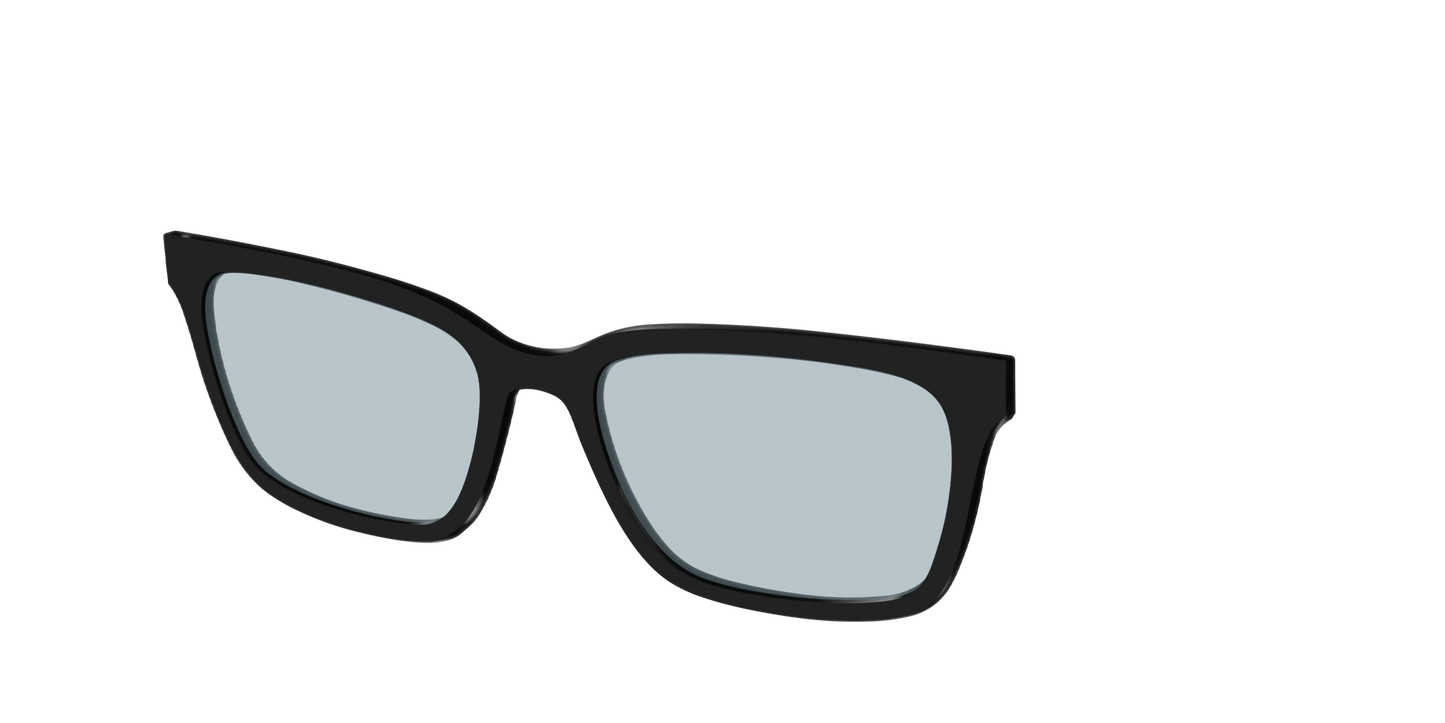 The Black With Slate Blue Lens