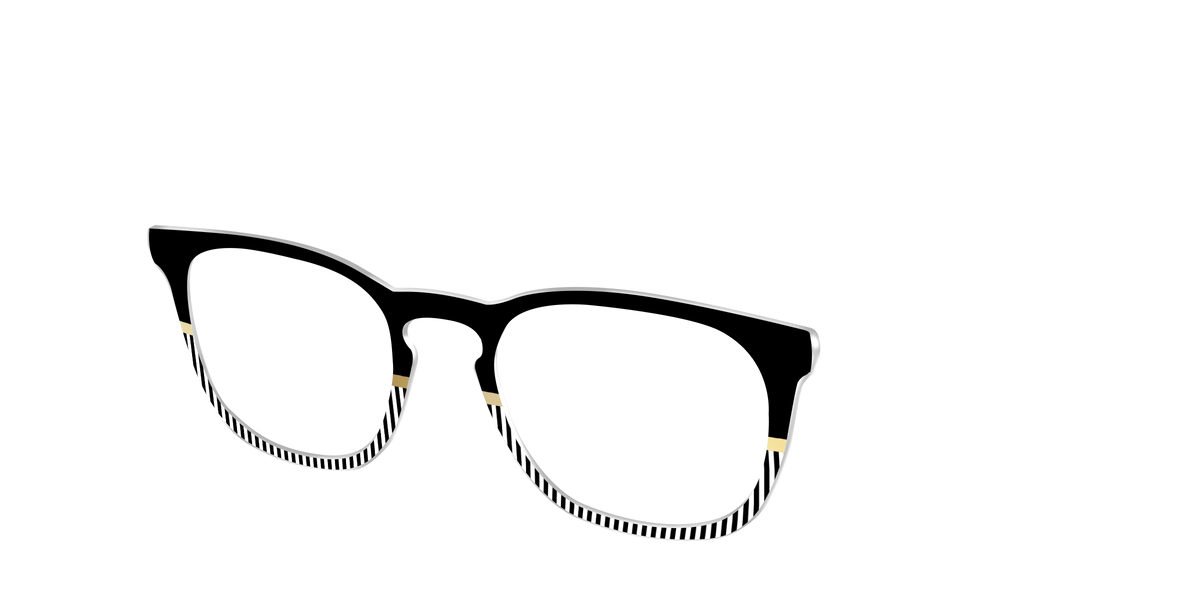 The Chic Stripes Crystal with Gold Foil