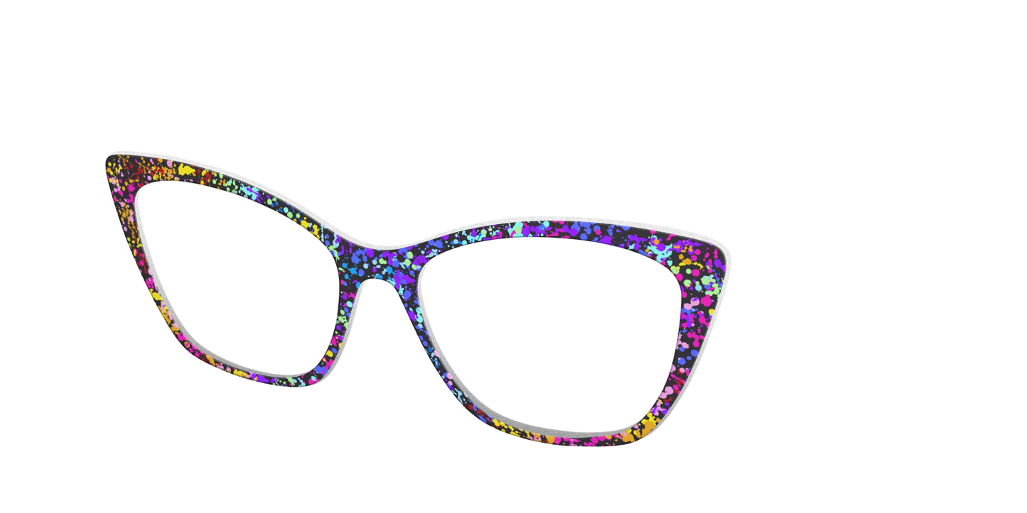 The Rainbow Splatter Black