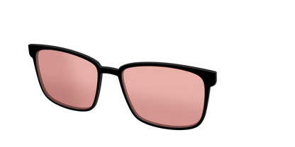 The Black With Coral Pink Lens