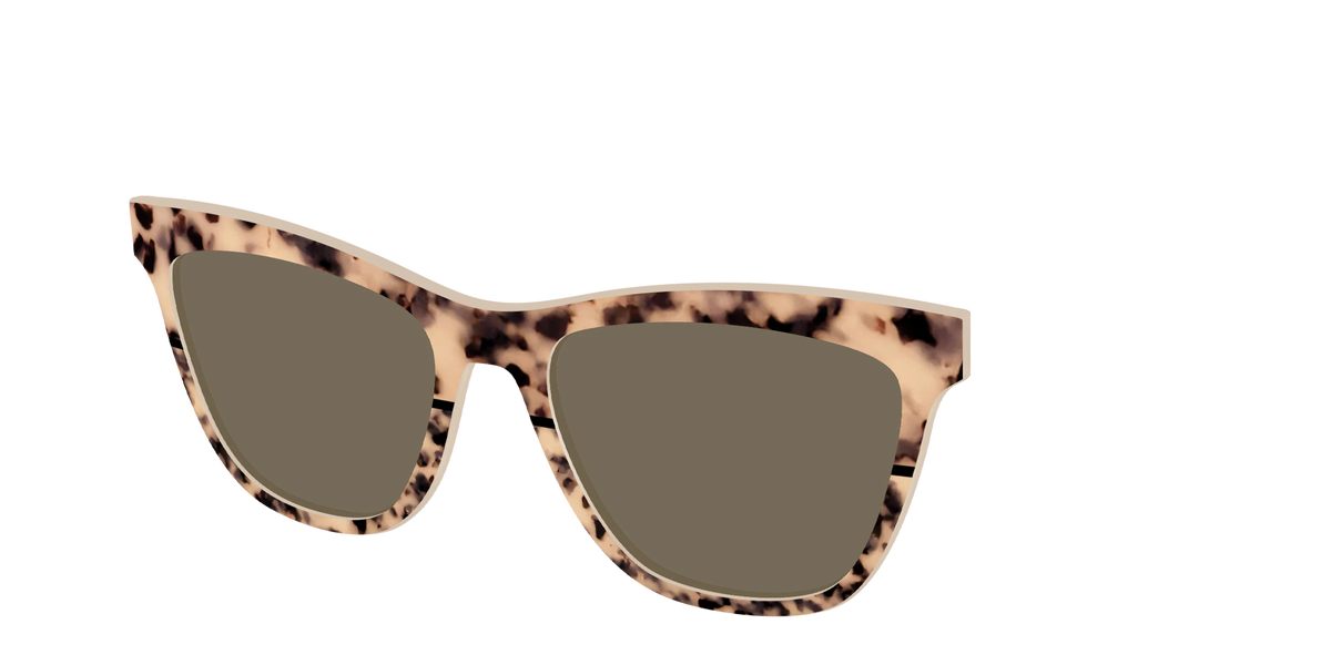 The Polarized Bisque Tortoise Split Sun Top