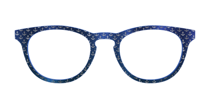 The Blue Shimmer with Silver Foil Anchors
